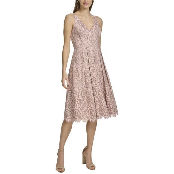 Eliza J Womens  Lace Midi Dress, Pink - Picture 1 of 3